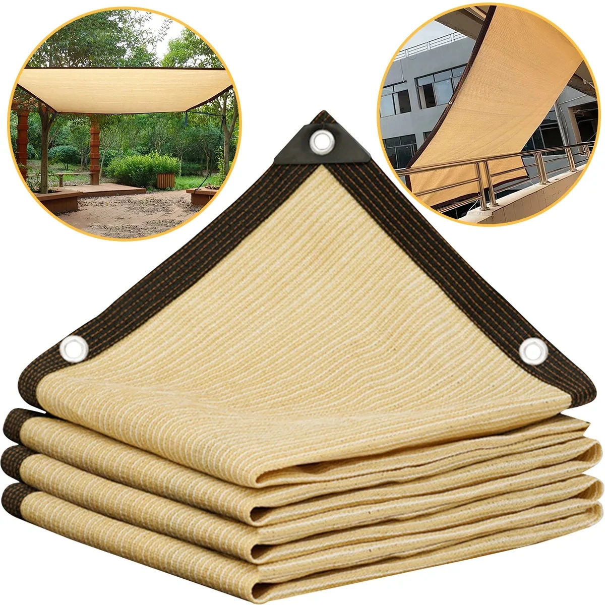 Outdoor Garden Shading Net, Terrace Awnings, Camping Shade Cover Mesh, UV Protection, HDPE Sunscreen Fabric, Shade4x5m ﻿