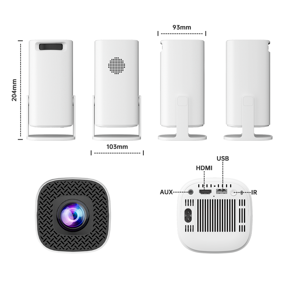 Salange P30 Max Projetor de jogo Mini FreeStyle Home Theater para Xiaomi IOS Android Phone 720P Outdoor 1080P 4K compatível com HDMI