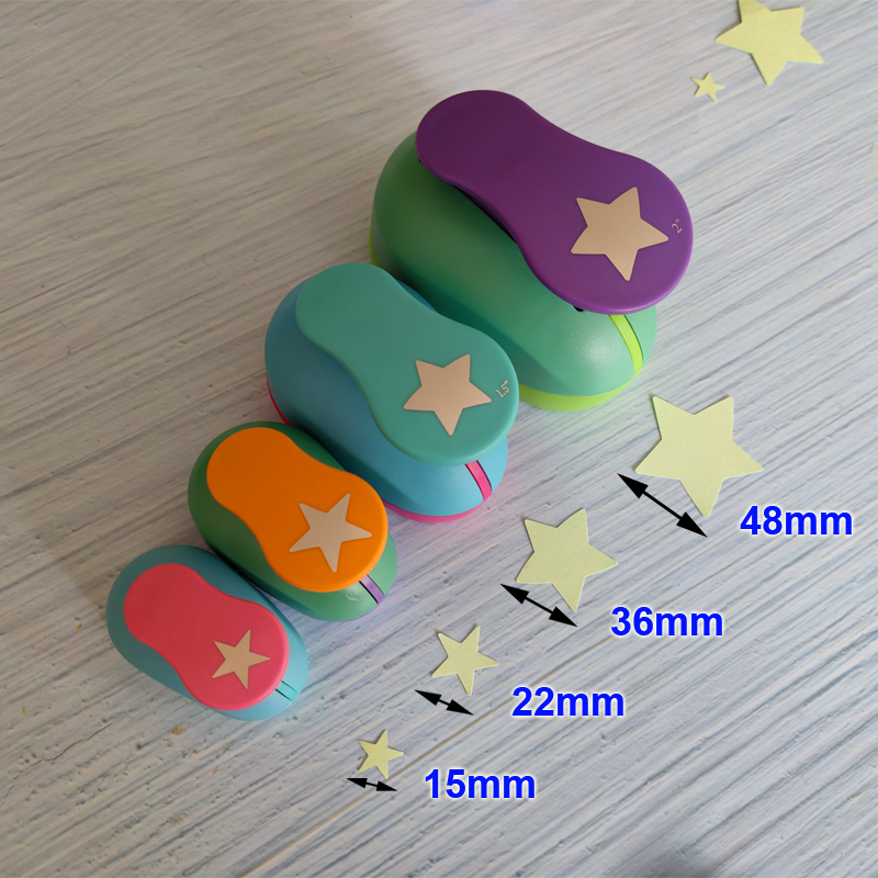 1pc 3" 2" 1.5" 1" Star Shape Craft Hole Punch Paper Cutter Scrapbooking School Puncher EVA Embossing Tool