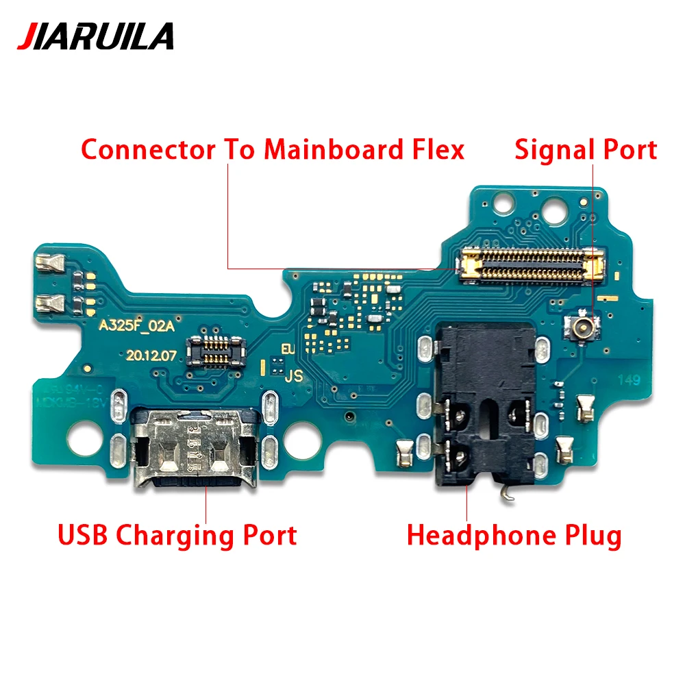 USB-док-коннектор, порт зарядки, гибкий кабель для Samsung A22 A32 A42 4G 5G A225F A226 A325F A336, плата зарядного устройства с микрофонным модулем