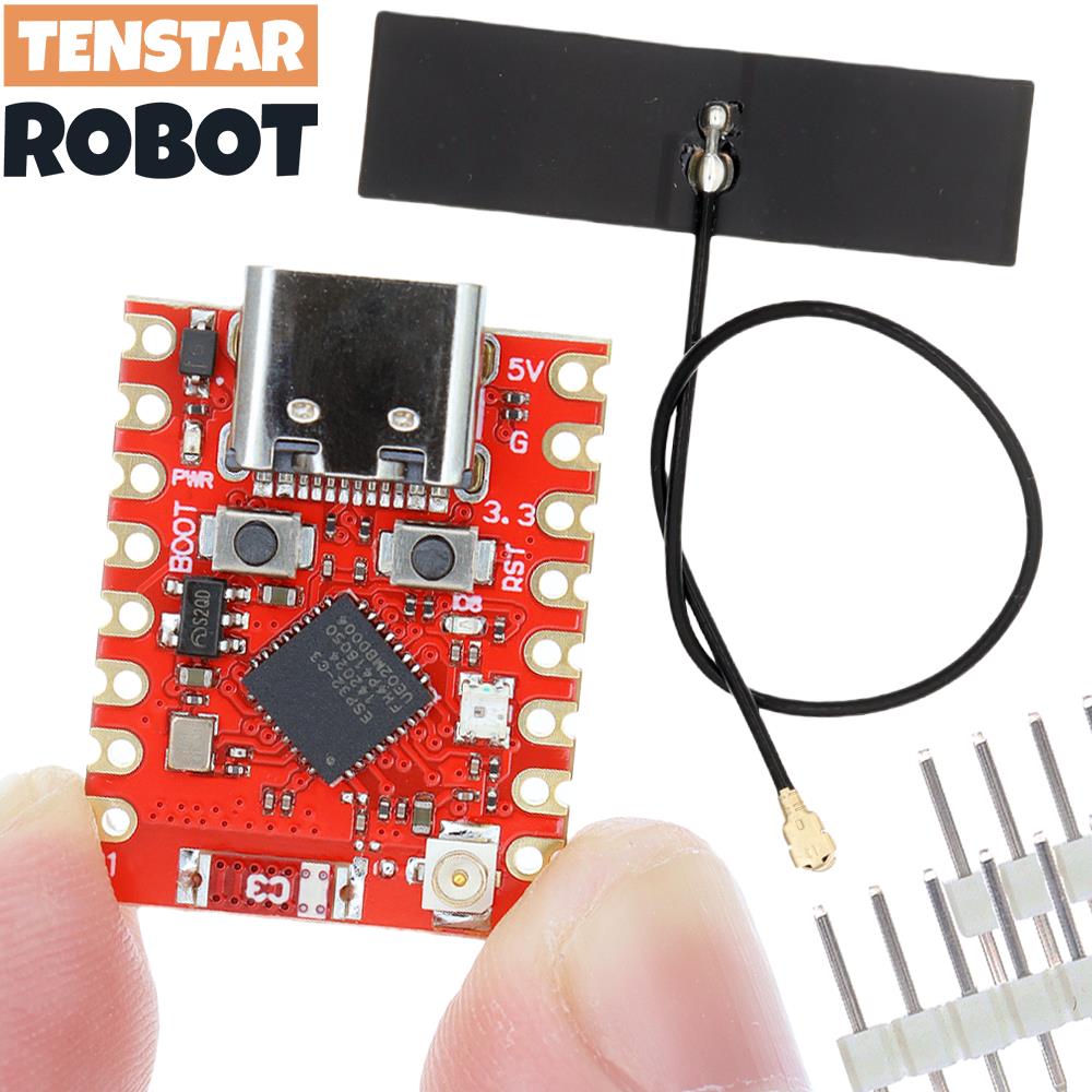 Placa de desarrollo TENSTAR ESP32-C3 Supermini Plus WiFi Bluetooth ESP32 C3 Super mini V2.0 Tablero rojo