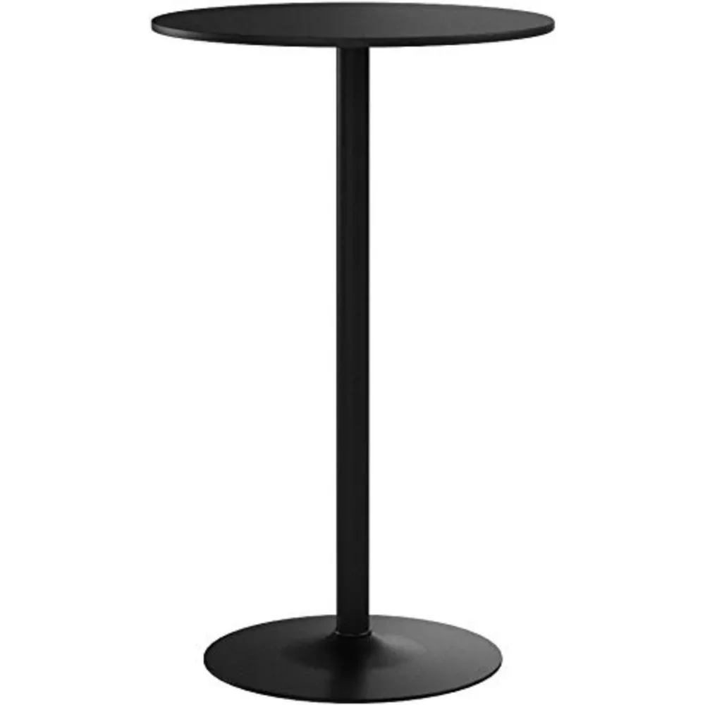 Santina 2 Pack Round Bar and Pub Table, Black