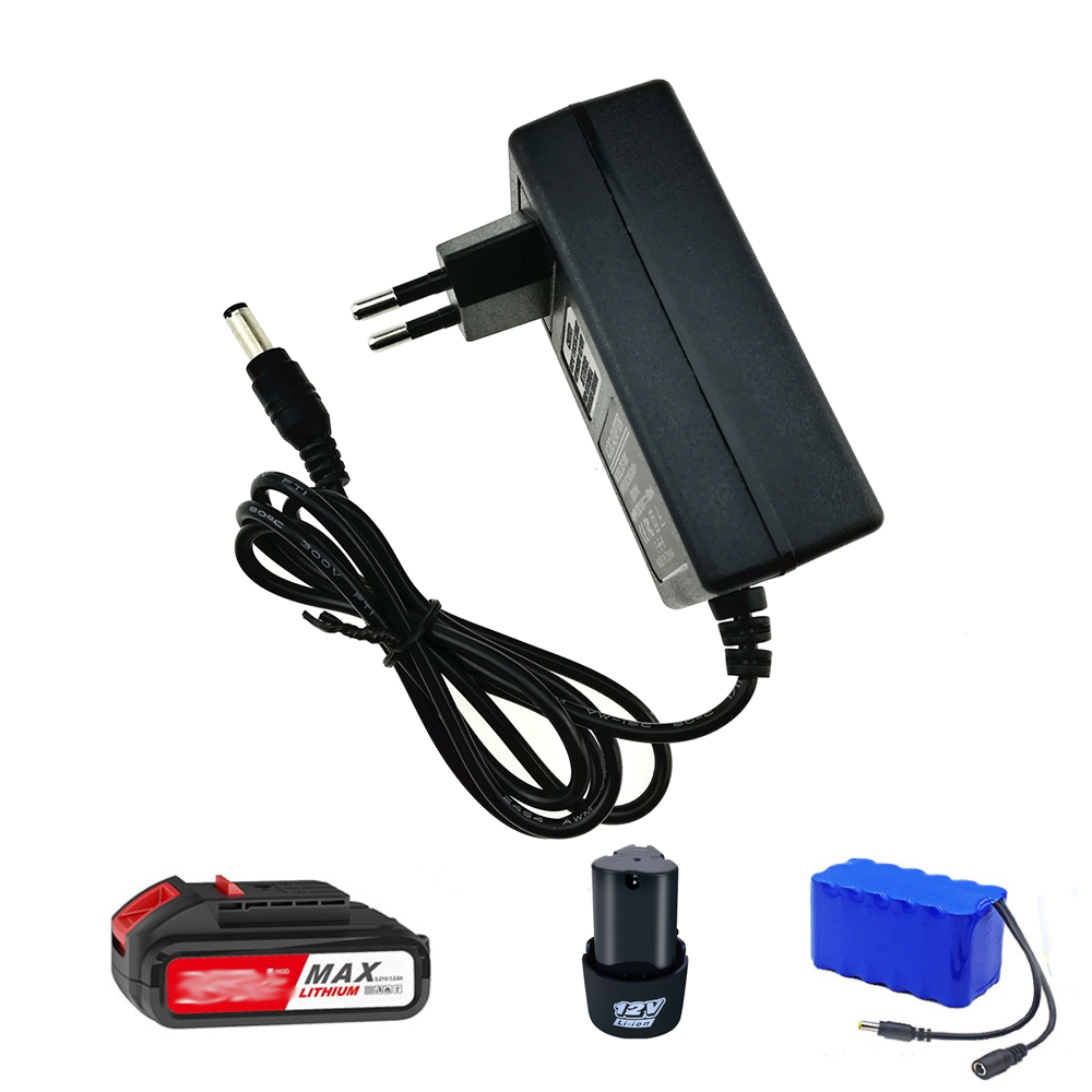 12,6 V 16,8 V 2 A 21 V 25 V 1 A 18650 Lithium-Batterie-Ladegerät DC 5,5 x 2,1–2,5 mm für 3S 4S 5S 6S 12 V bis 25 V Schraubendreher-Akku