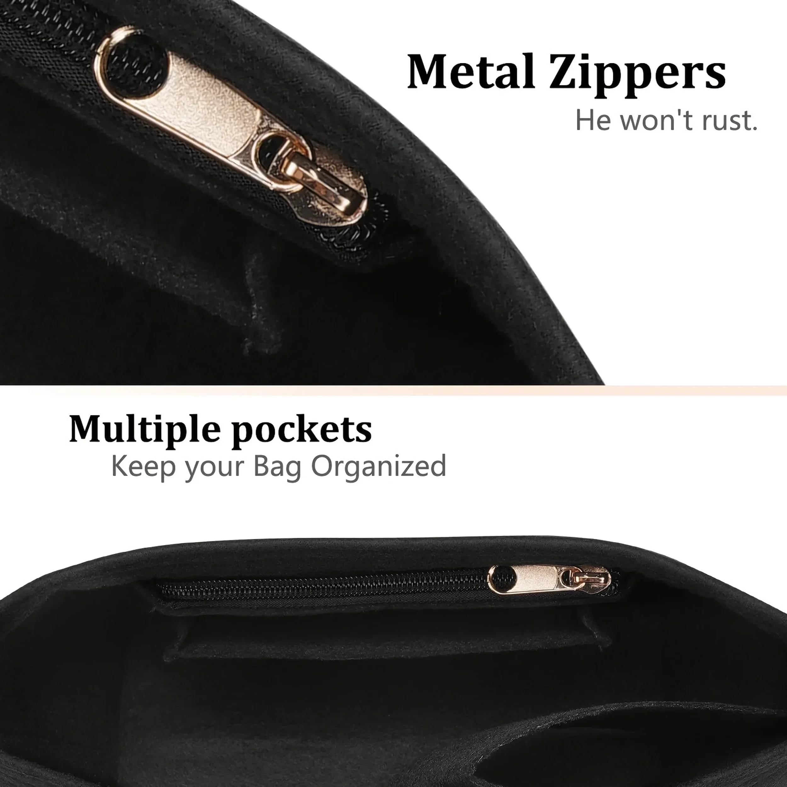 Borsa con inserto in feltro adatta per borsa Longchamp Borsa con fodera Borsa per trucco in tessuto di feltro Supporto da viaggio Borsa con inserto portatile Organizzatore