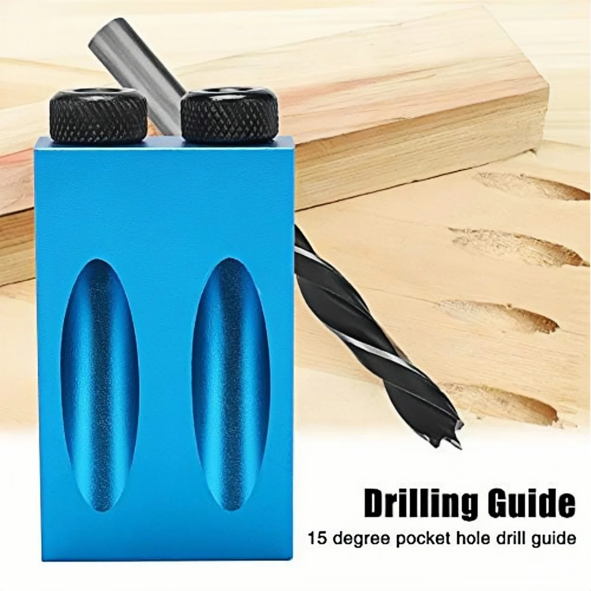 Plantilla de tornillo con agujero de bolsillo de 15 grados, Kit de carpintería, herramienta localizadora de posicionador, guías de carpintería de madera, herramienta de ángulo de junta