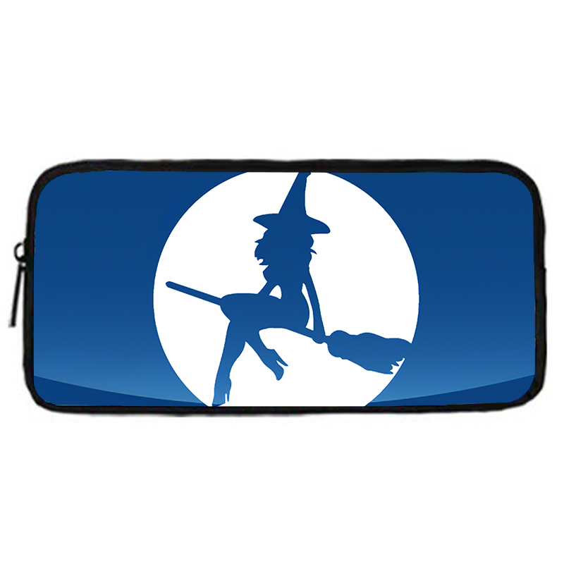 Cute Wicked Pencil Case Magic Cartoon pen Bag Male and female students Large capacity school Makeup Bag Bad Witch pencil bag