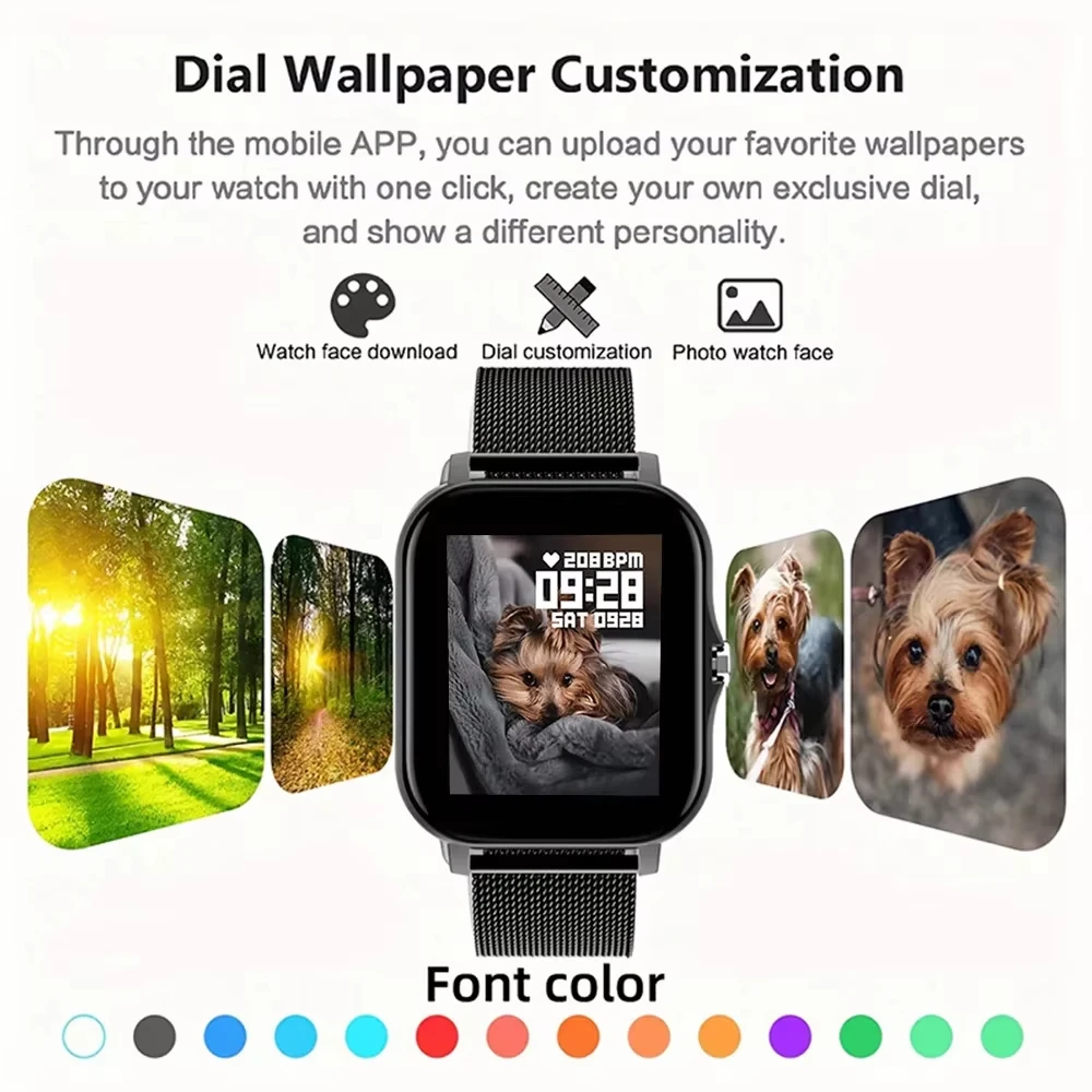 LAXASFIT 2025 ใหม่นาฬิกาสมาร์ทบลูทูธTalk Full Touch Screen Heart Rate Monitorกีฬาฟิตเนสสมาร์ทนาฬิกาผู้ชายผู้หญิงของขวัญ