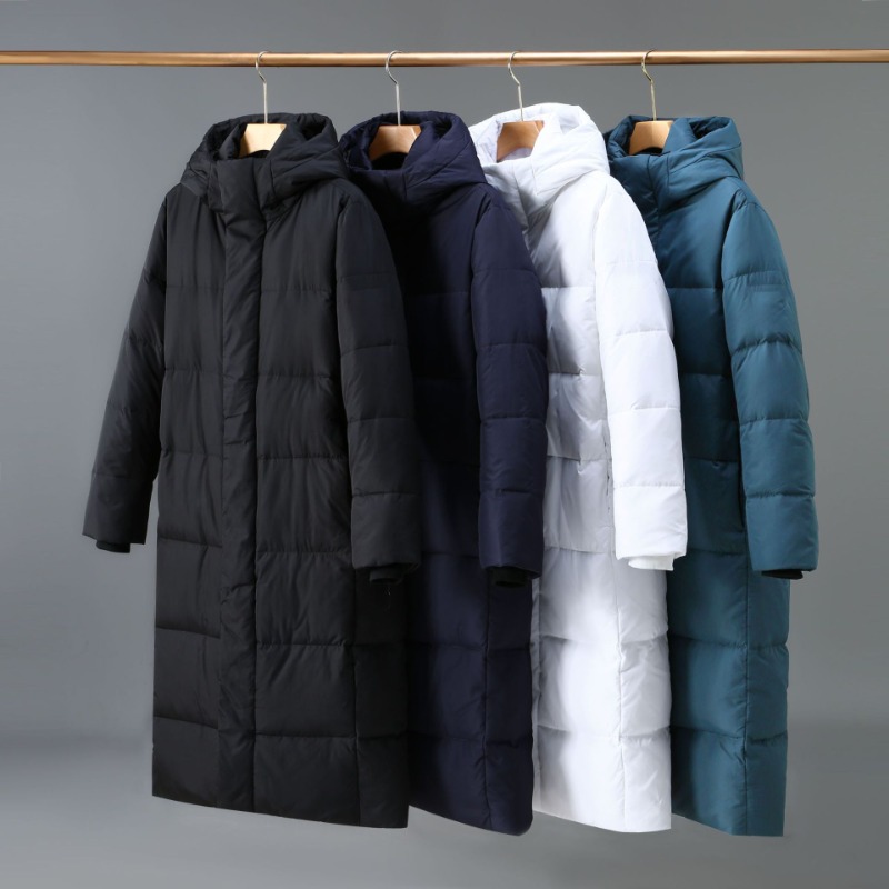 Neue Winter Männer Mit Kapuze Lange Ente Unten Mäntel Puffer Jacken Hohe Qualität Männlich Über Das Knie Winter Jacken Dicker Warme Mäntel 3XL