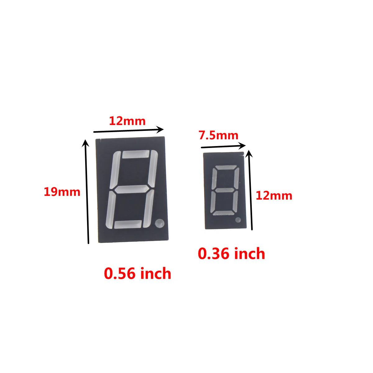 10PCS 0.36inch LED display 7 Segment 1 Bit/2 Bit/3 Bit/4 Bit Digit Tube Red Common Cathode / Anode Digital 0.36 inch led
