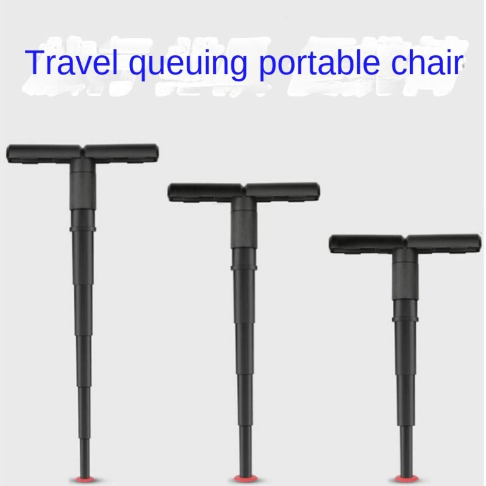 Portable Folding Chair Gifts Adjustable Plastic Subway Telescopic Stool Black Compact Lightweight High Chair