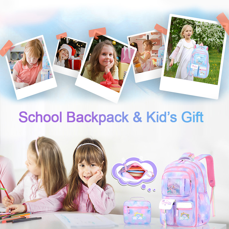 3 pçs mochilas do miúdo meninas mochila escolar com almoço saco de lápis bonito viagem escola bookbag natal crianças presente