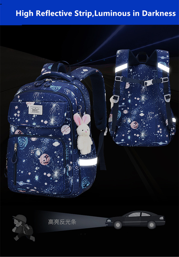 Mochila Escolar Kawaii para Meninas, Bolsa Escolar Primária para Estudantes, Rosa e Roxa Bookbag, Bolsa Escolar Primária, Presente Infantil