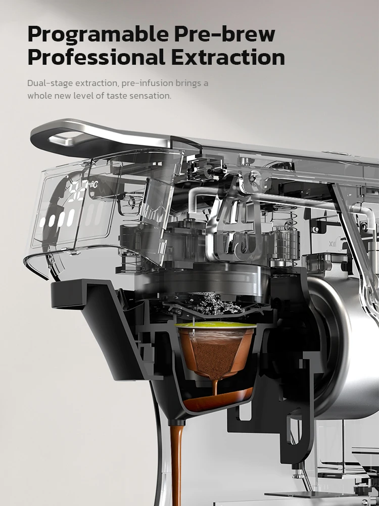 HiBREW – Machine à café à capsules 6 en 1, expresso Multiple chaud/froid, Cappuccino, Dolce Gusto, poudre Nespresso H1B