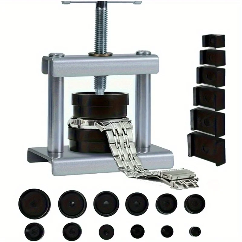 13pcs/19pcs/set，Professional Watch Press Set, Watch Back Case Closing Tool & Fitting Dies Watch Repairing Tool, 18pcsDie Kit