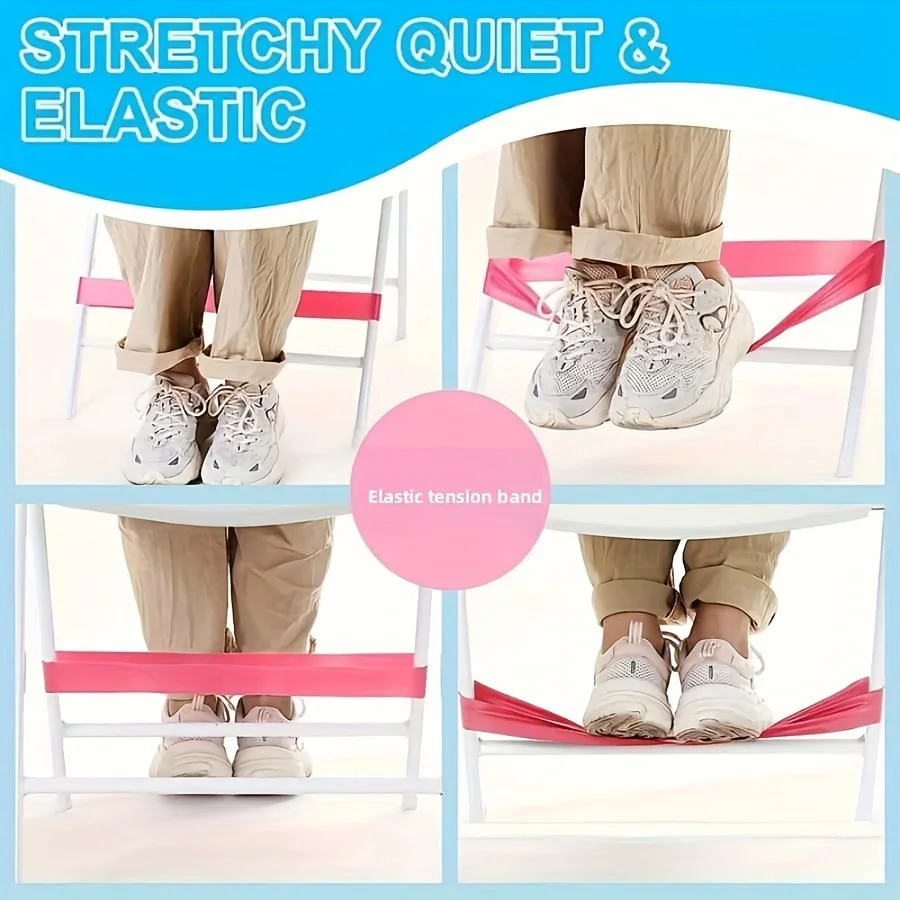 1 fascia elastica di tensione per piedi irritabili, fascia antistress per gambe di sedie in classe, adatta per aule di studenti-ufficio