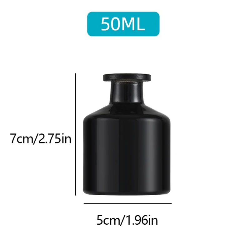 1 ชิ้น 50 มิลลิลิตรน้ําหอม Diffuser ขวดของขวัญแก้วคอนเทนเนอร์ Reed Diffuser ขวดน้ํามันหอมระเหยน้ํามัน Diffusers Sticks
