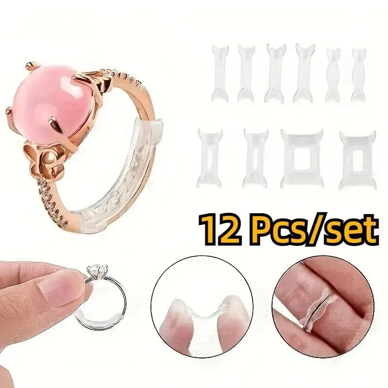 12 Stück 1 Set Ring-Einstellpad, Ringgrößenversteller, festes Reduktionspad