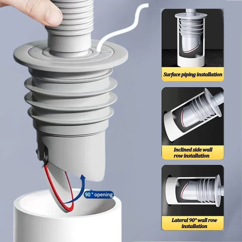 Anneau d'étanchéité en Silicone pour salle de bains, bouchon de tuyau d'égout pour évier de cuisine, Machine à laver, Anti-odeur, fuite, bouchon de connecteur de joint de vidange de sol