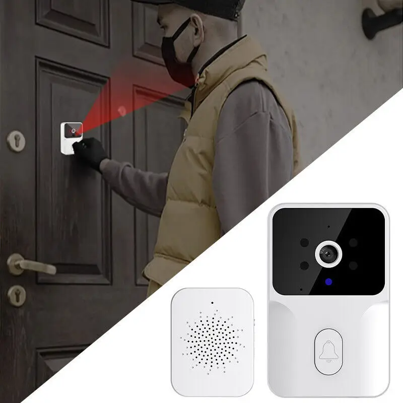 Wireless Smart Video Doorbell Wifi Security Camera Bell Phone Door Ring Intercom