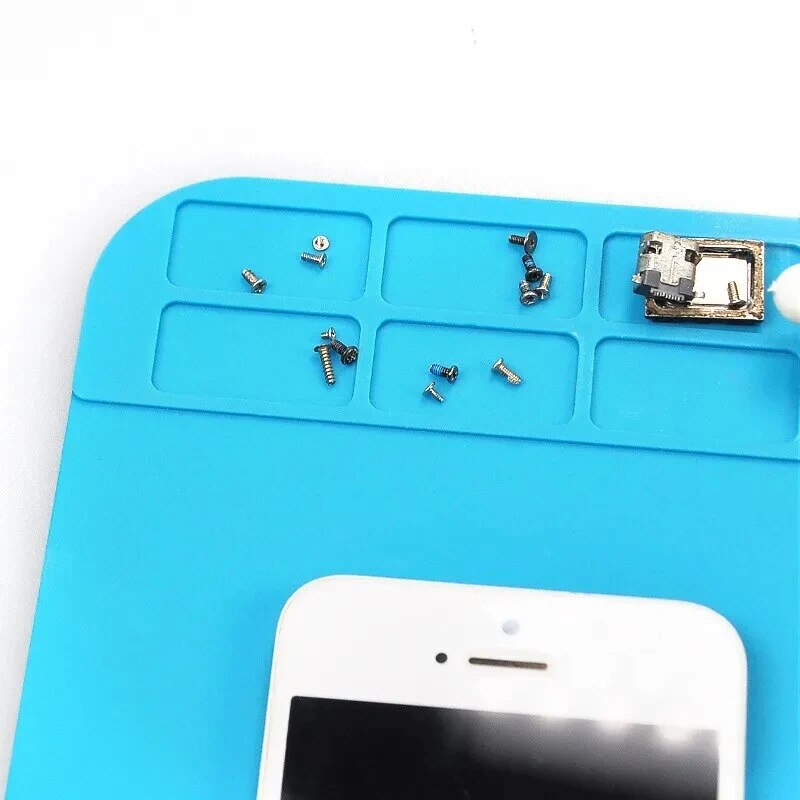 Almohadilla de reparación de silicona, placa base impermeable, tablero de reparación de equipos electrónicos, almohadilla de aislamiento térmico de colocación de componentes múltiples