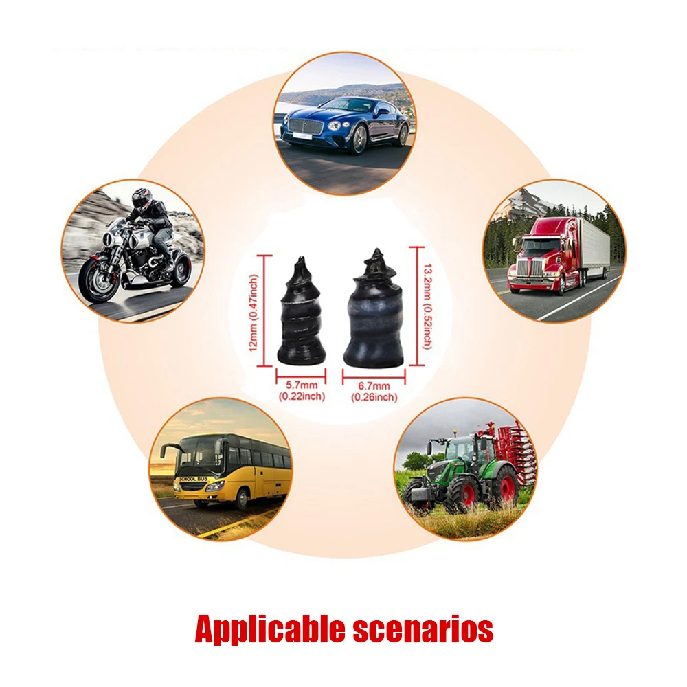 70-10 個ユニバーサル真空タイヤ修理セット車オートバイスクーターゴムチューブレスタイヤ修理キット接着剤無料修理タイヤ爪