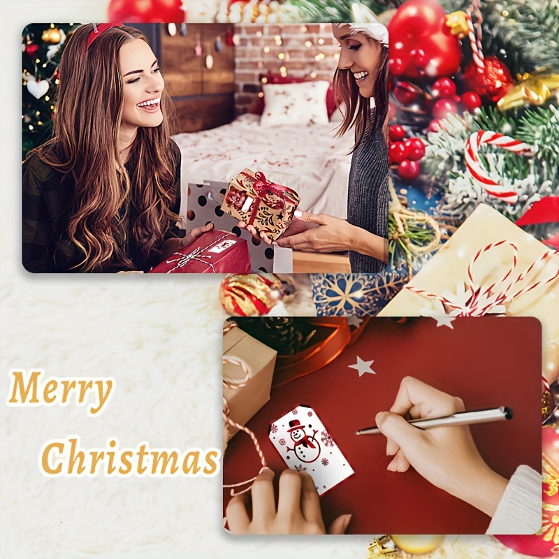 80 ชิ้น Self กาวแท็กของขวัญคริสต์มาสคริสต์มาสแท็กชื่อคราฟท์คริสต์มาสสติกเกอร์คริสต์มาสนําเสนอป้าย