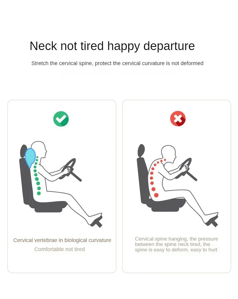 Autostoel Hoofdsteun Terughoudendheid Auto Veiligheid Hoofd Neksteun Relax Kussen Kussen Ademend Mesh Autostoel Nekbeschermer Kussen