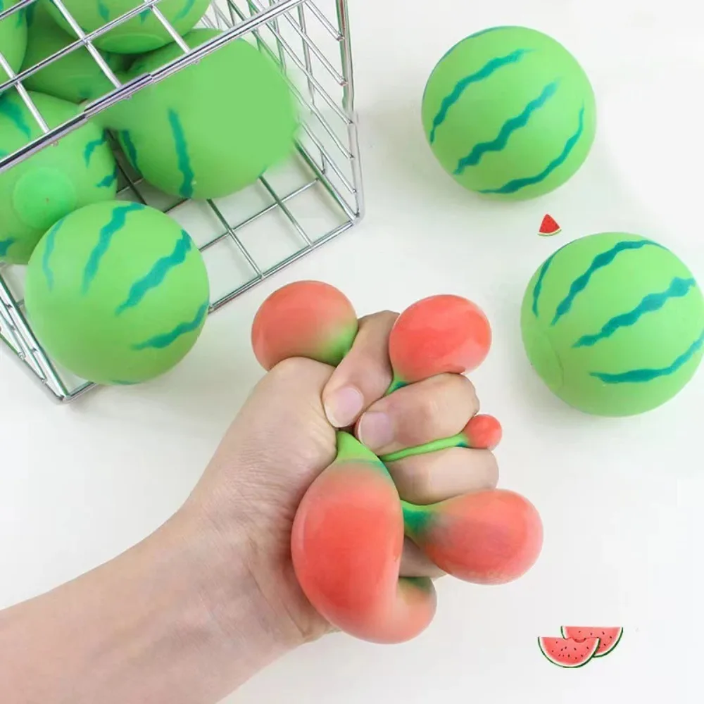 1pc nova fruta artificial melancia squeeze brinquedos recuperação lenta bola de ventilação vermelha brinquedo de descompressão adulto