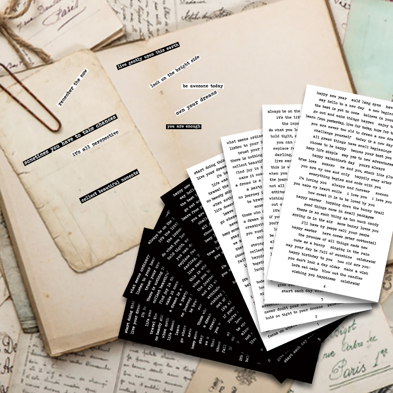 8 แผ่นอ้างสติกเกอร์สําหรับ Journaling ขนาดเล็ก Talk สติกเกอร์วลี Word Notebook DIY สําหรับ Art Journal Collage อัลบั้มความงาม