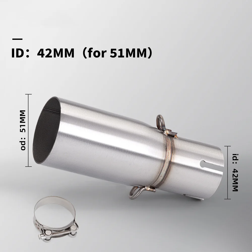 Universelles 51-mm-Universal-Zwischenverbindungsrohr für Motorräder, Universaldurchmesser und Größen mit mehreren Durchmessern