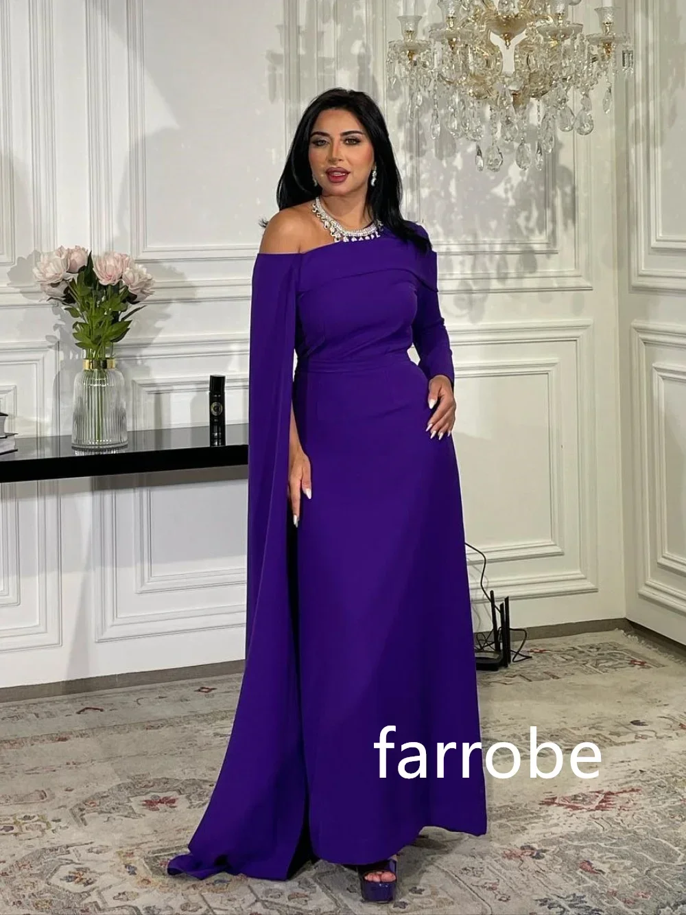 ที่กําหนดเองอย่างเป็นทางการ JERSEY Pleat A-Line Off-The-Shoulder MIDI ชุดเดรสพรหมคลาสสิกประณีตสไตล์โมเดิร์น Pastrol จีน