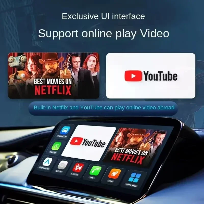 Android 13 TV CarPlay AI Box adaptador inalámbrico Carplay Android Auto tienda integrada para Youtube Netflix sistemas de inteligencia de coche