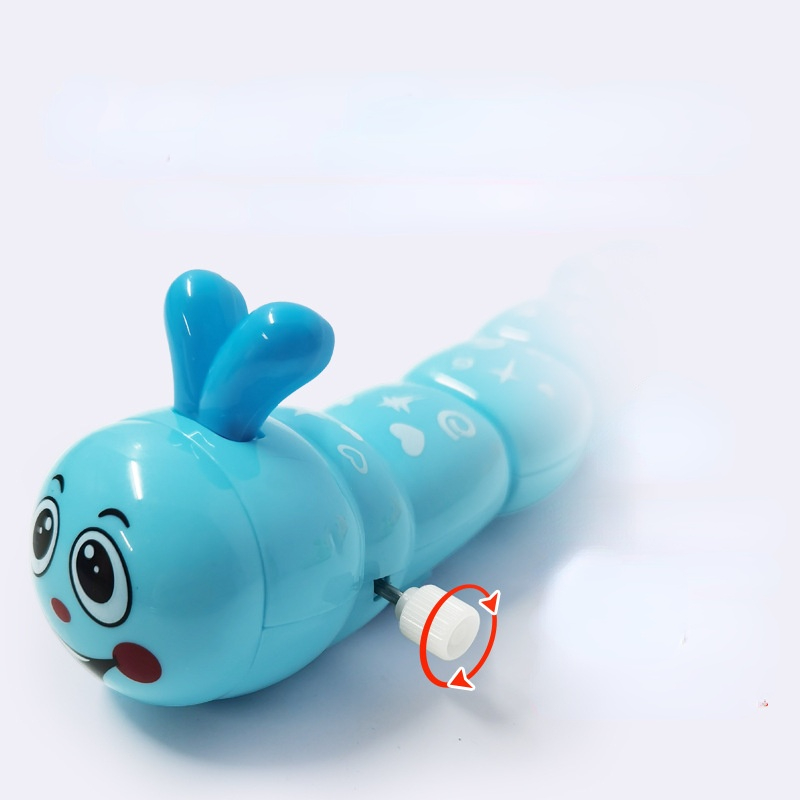1 peça lagarta relógio bonito dos desenhos animados animais acabar brinquedos para crianças forma lagarta rastejando brinquedo presente do bebê para crianças