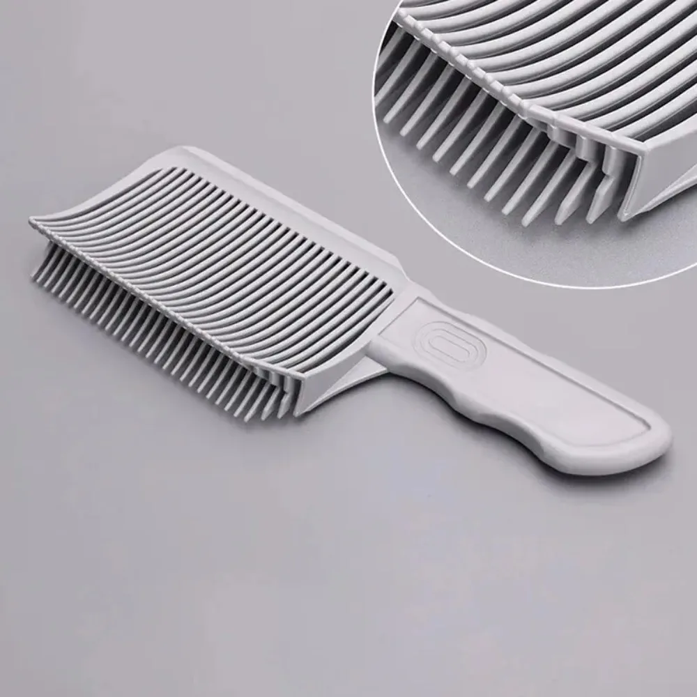 【Vendas quentes】 Novo pente clipper estilo masculino pente de cabelo plano curvo em forma de v pente de barbeiro posicionamento gradiente desembaraçar cabelo magia