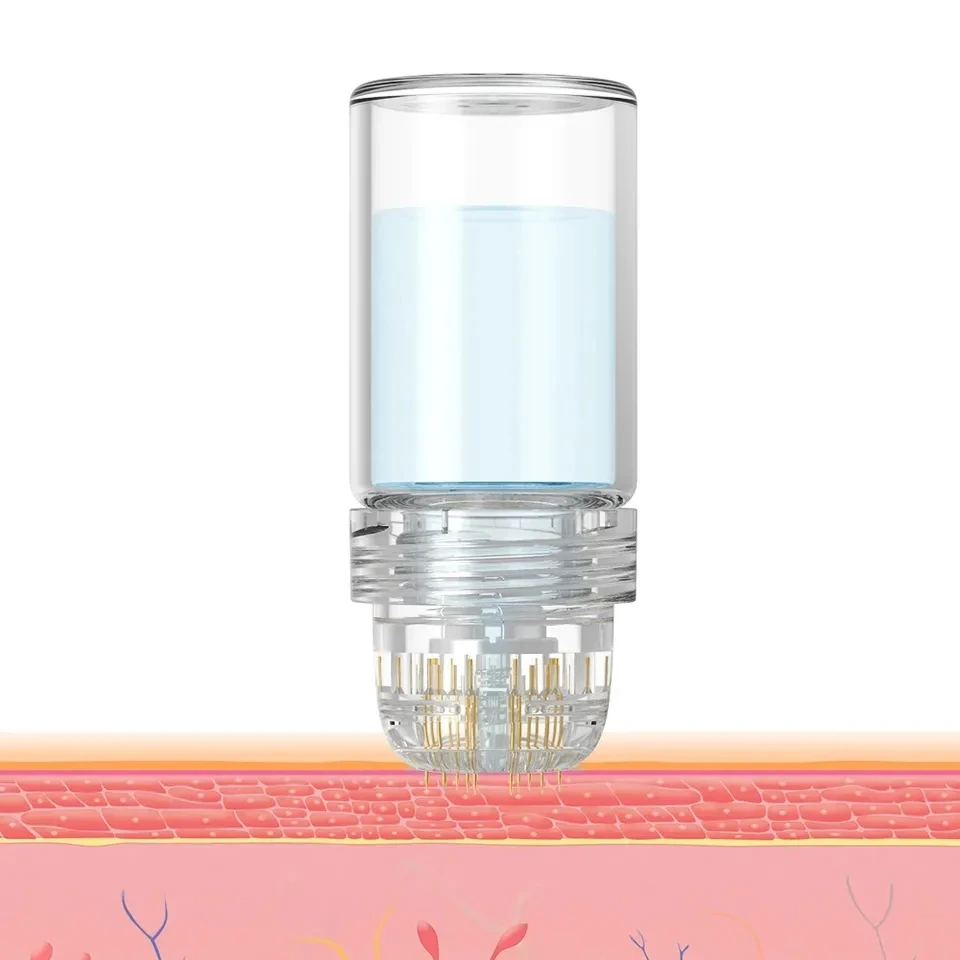 20pins Micro Titanium Naald 0,25 mm Huidverzorgingsfles Herbruikbaar