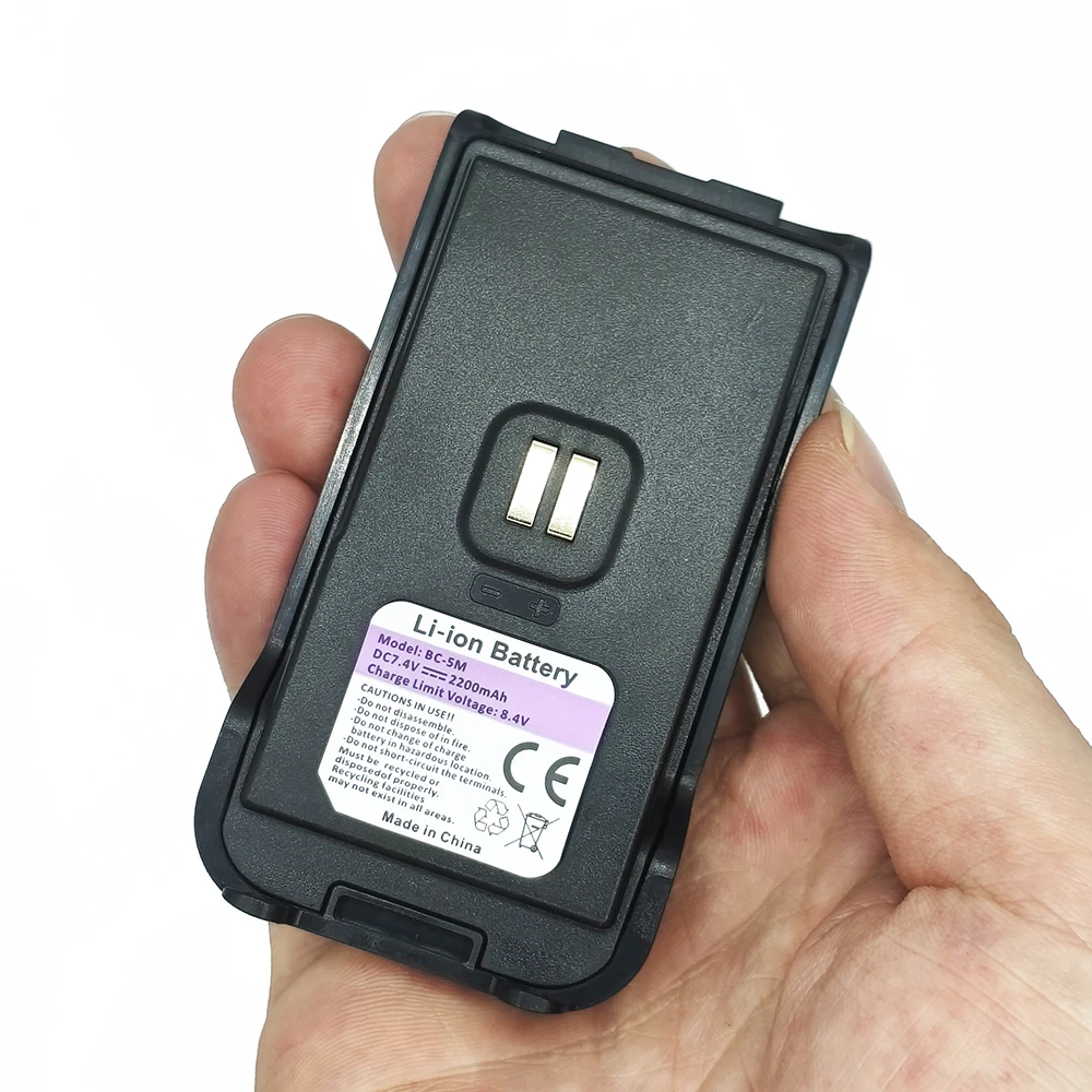 BAOFENG UV-5R Mini Walkie Talkie Battery 2200mAh 7.4V Li-ion Battery Support Type-C Charging UV-5RMINI 2Way Radio Original Parts