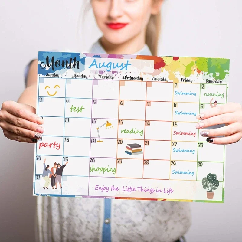 Kỷ luật tự giác Bảng từ tính Lịch trình hàng tháng / hàng tuần Bảng mềm Ghi nhớ Bảng tin Tủ lạnh dành cho học sinh Vận động viên