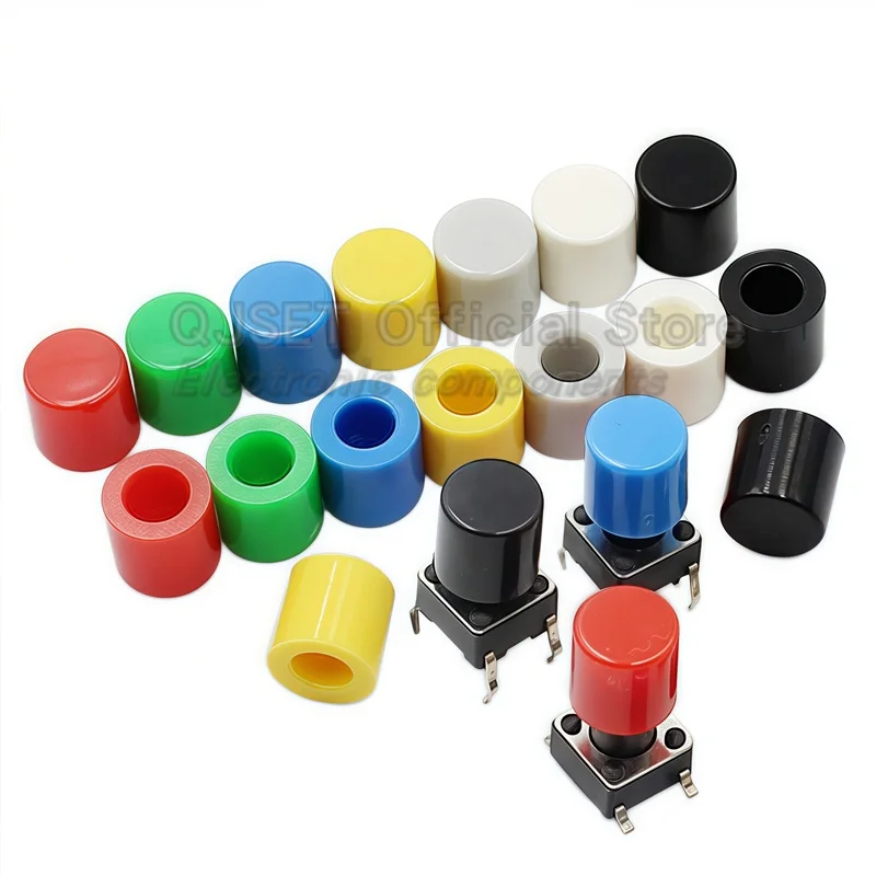 50pcs A56 Switch Button Caps for 6*6 Series Pushbutton Caps 6X6 Micro Tactile Switch Button Caps Round 6mm Hole 3.2mm Height 6MM