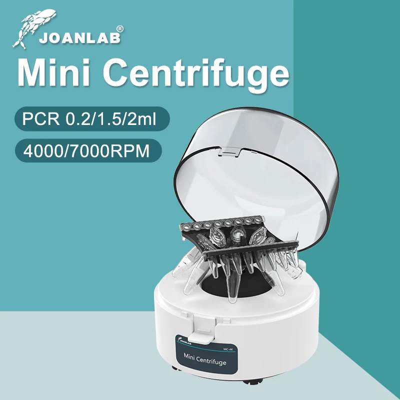 JOANLAB Mini Centrifuga Macchina Centrifuga al Plasma Pcr Laboratorio Microcentrifuga 4000 giri/min 7000 giri/min Per Tubo Centrifuga da 0.2/1.5/2 ml