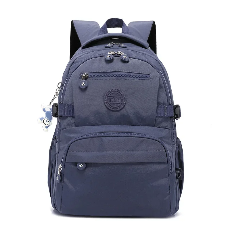 TEGAOTE ナイロン A4 防水女性男性スクールバックパック 15.6 ''14 ''ラップトップ軽量トラベルバッグブルーグリーンブラックレッドピンク M2303