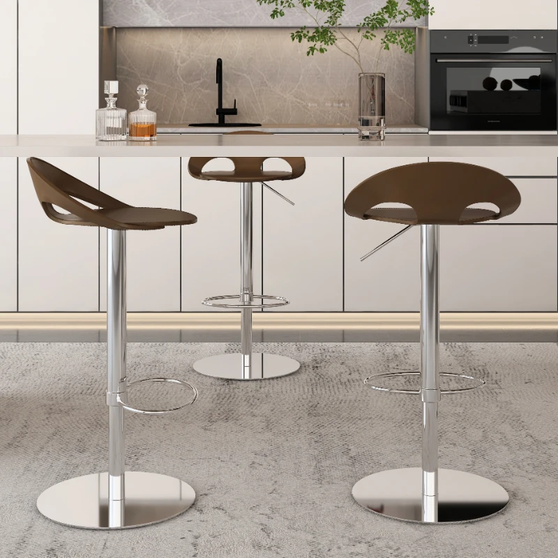 Designer Nordic เก้าอี้บาร์สตูลปรับ Simple Silver Minimalistic เก้าอี้บาร์ Salon ห้องครัว Tabourets De อุปกรณ์บาร์