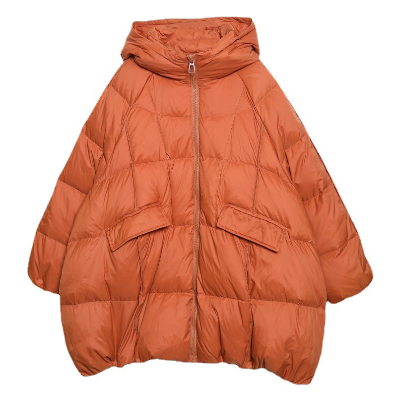 Schinteon Vrouwen Witte Eend Donsjack Met Capuchon Herfst Winter Warm Uitloper Ongedwongen Losse Over Size Uitloper Dikke Jas 2023 nieuwe