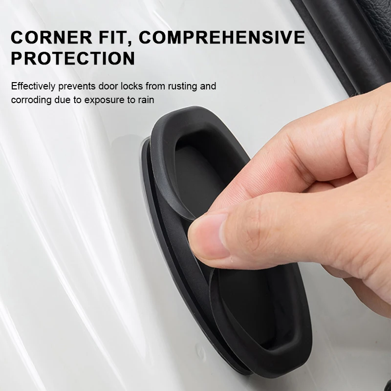 Seametal 4 pçs silicone fechadura da porta do carro fivela capa de proteção elástica anti-colisão almofada absorvente de choque mudo almofada de buffer