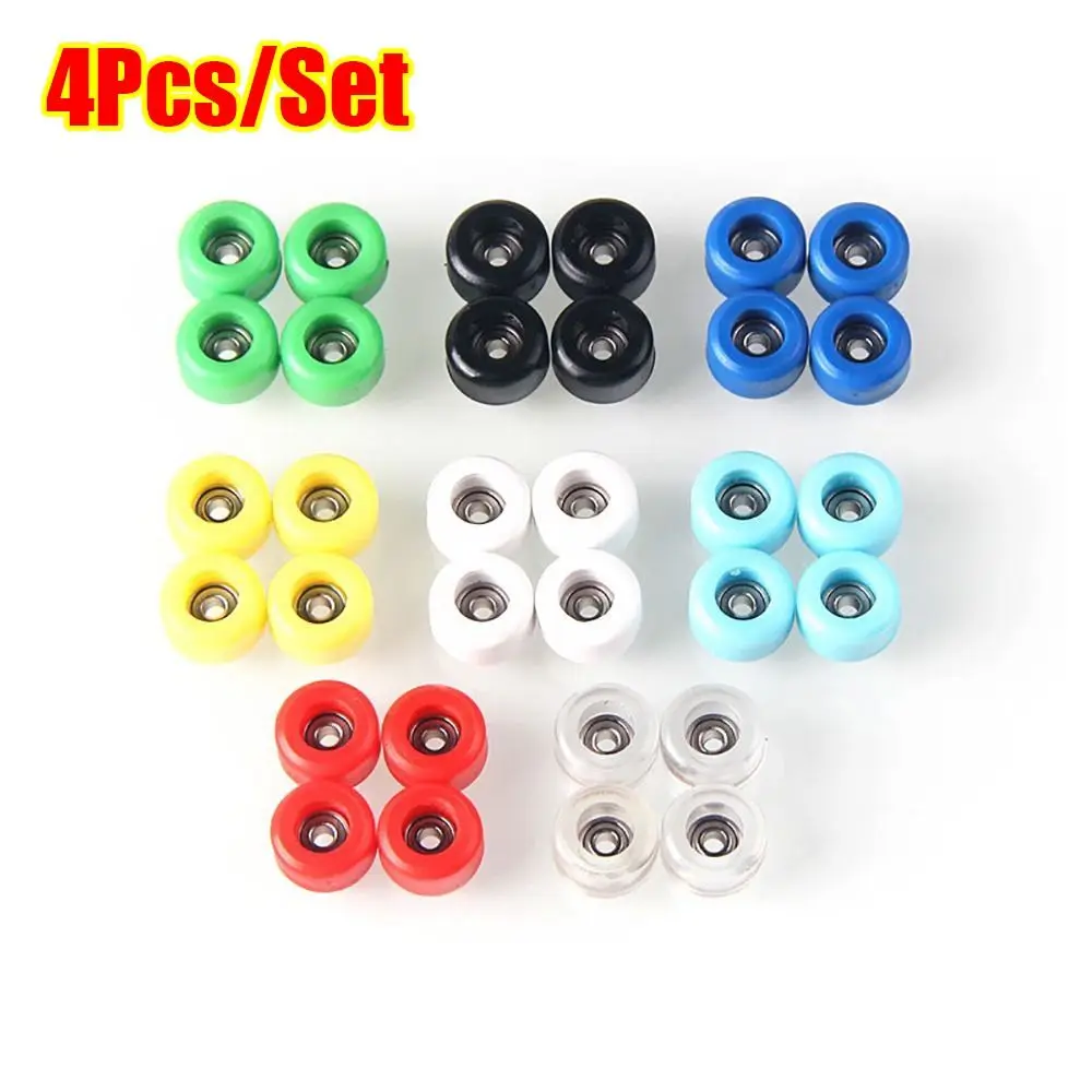 Roue à roulement CNC en uréthane, pour touche professionnelle PU + Mini roues de planche à roulettes à doigts en métal, 4 pièces