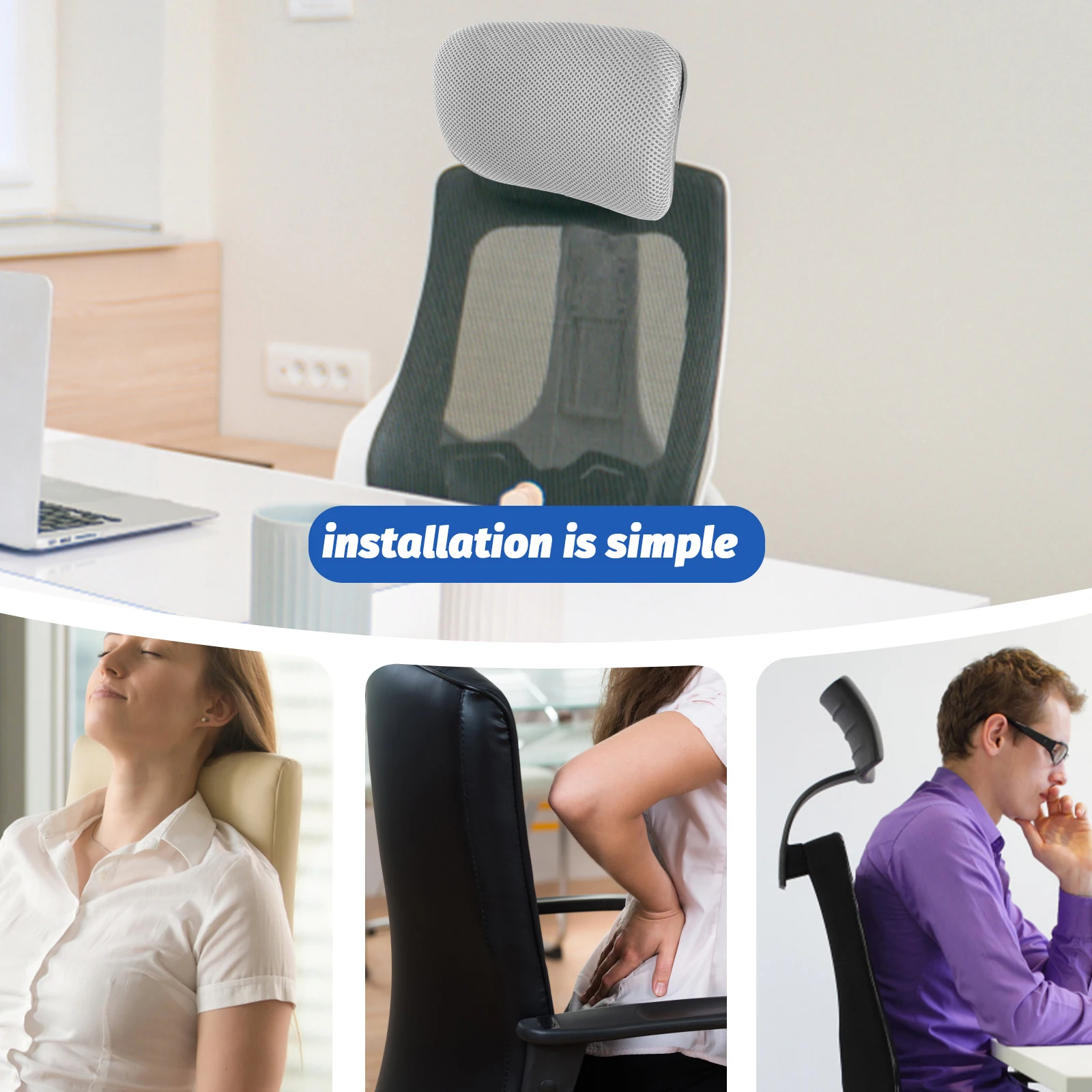 Office Computer Chair Headrest Retrofit Adjustable Computer Chair Head Pillow Office Chair Headrest Attachment Chair Pillow 2025