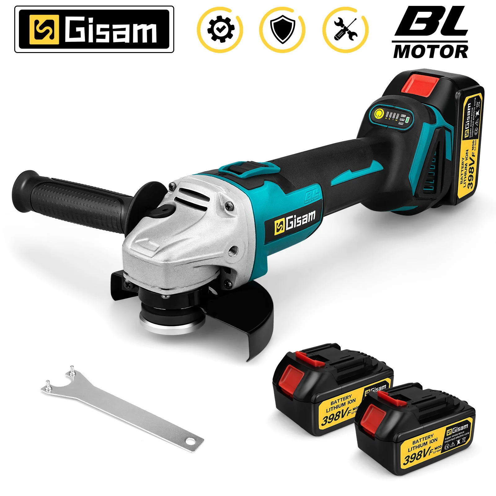 Gami 125mm M14 Smerigliatrice angolare senza spazzole Macchina da taglio Smerigliatrice angolare elettrica a batteria Utensili elettrici per Perni batteria Makita 18V
