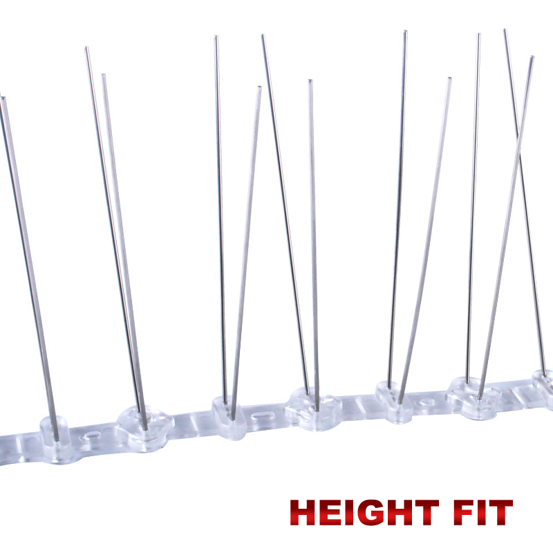 25/50 centimetri In Acciaio Inox Spine di Uccelli Giardino Frutteto Recinzione Spikes Catcher Repeller Antifurto Piccione Chiodi Base di Plastica