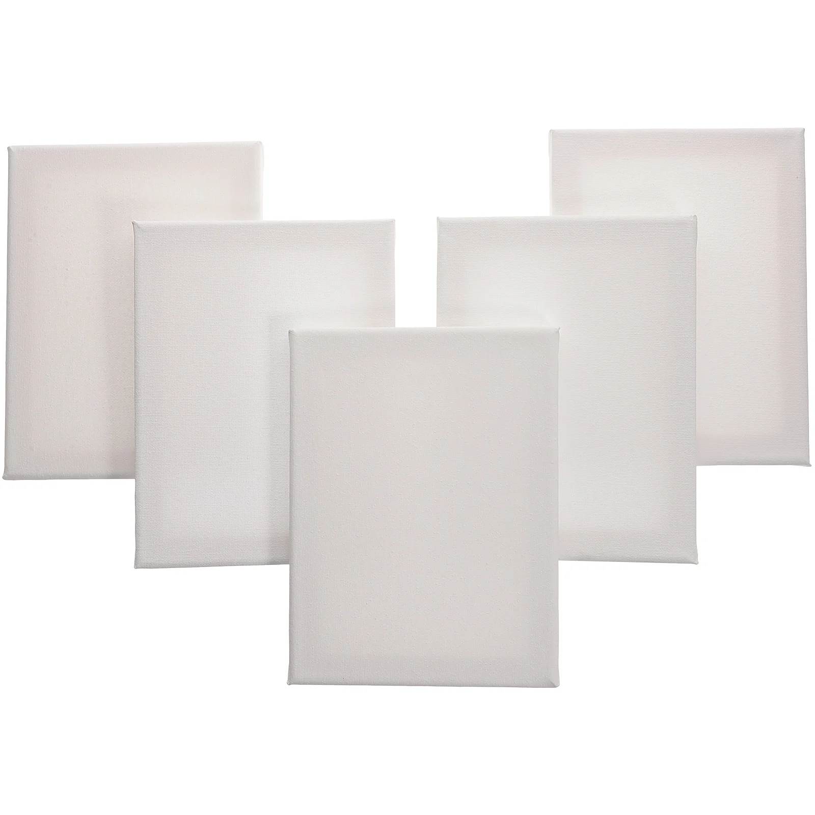 5pcs Stretched Canvas Square Blank Canvases Cotton Canvases For Oils Watercolor Painting Canvas 8 X 6 Inches ( 20 X 15 Cm)