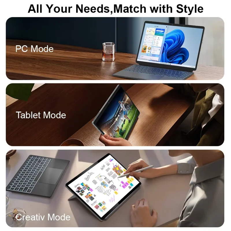 Ninkear T40 Laptop 2 in 1 Touchscreen Tablet Intel N100 14 Inch FHD 16GB DDR5 512GB SSD Computer Notebook Wifi 6 RGB Backlit
