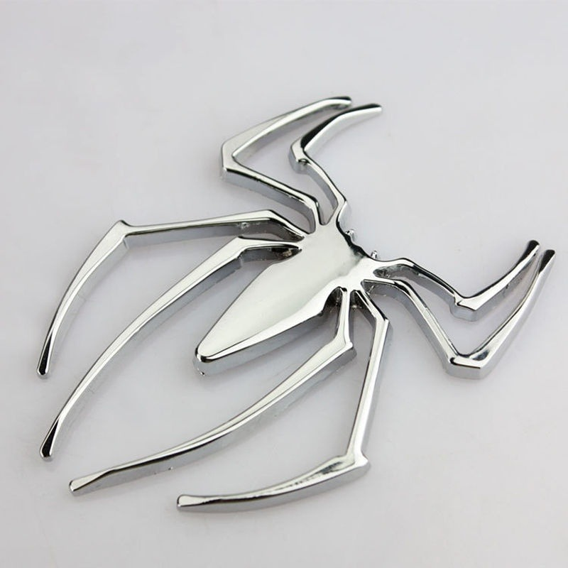 Miếng Dán Kim Loại 3D Nhện Logo Xe Vàng/Bạc Kiểu Dáng Xe Phụ Kiện Kim Loại Miếng Dán Chrome Nhện Huy Hiệu Quốc Huy